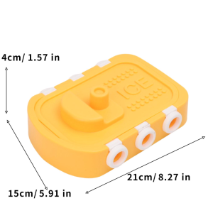 DIY Homemade Ice Cream Mold / Cartoon Boat Minivan Silicone Ice Lattice Tray / Reusable Washable Ice Making Container Covered Design for Children Household Kitchen Use