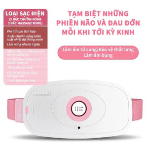 Máy Massage Làm Ấm Bụng Đai Đeo Giảm Đau Bụng Kinh Nguyệt Điều chỉnh ba tốc độ để làm nóng nhanh + massage rung. Máy Massage Làm Ấm Bụng Đai chườm nóng Bụng Kinh Nguyệt Làm Ấm Tử Cung Cho Phụ Nữ Đến Kì