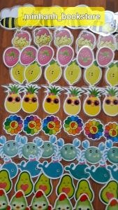 Sét đồ dùng giáo cụ trực quan hình minh họa dạy học Con vật Hoa quả đồ ăn