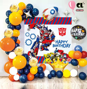 Transformers Theme Party Balloons: 62PCS Birthday Decoration Set