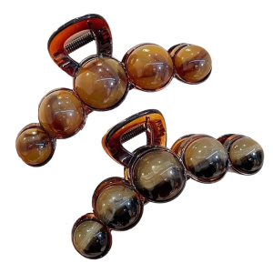 ที่หนีบผมอะคริลิคทรงเรขาคณิตของผู้หญิงที่หนีบร้อยลูกปัดผมไล่ระดับสีทันสมัยที่หนีบผมใช้งานประจำวันเครื่องประดับผม