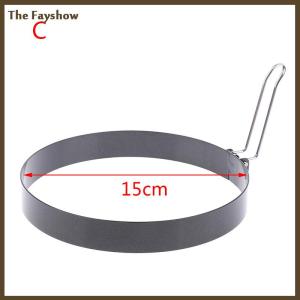 [The Fayshow] 9 10 15 20cm Pancake Ring Mold Metal Fried Egg Shaper Non Stick Egg Cooking Ring