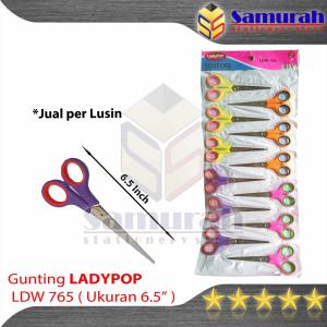 Gunting Renceng LadyPop LDW 765 - 6.5 inch Panjang - 12 pcs / Scissors Stainless Steel 65 in Per Lusin