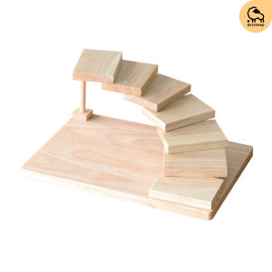 dotsheep บันไดซูชิ 5 ขั้น  7 ชัั้น ชั้นวางซูชิ  บันไดไม้วางซูชิ ผลิตจากไม้ยางพาราและไม้จามจุรี