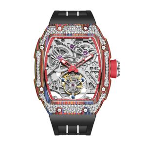HAOFA 1901-3 CRYSTAL BEZEL TOURBILLON WATCH