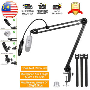 Microphone Boom Suspension Arm stand Cantilever Bracket Adjustable Suspension Scissor no rebound Mic Stand for Live