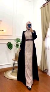 Amore by ruby gamis brukat premium motif simple kekinian edisi zhafrina lace