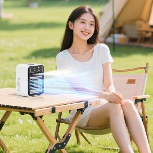 Desktop Air Cooling Fan Portable Unit 2 Speed Cooling Fan Rechargeable Misting Fan For Room Bedroom Outdoor Use