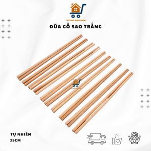Bộ 10 Đôi Đũa Gỗ Sao Trắng Nguyên Trung – Đũa Gỗ Tự Nhiên Ăn Cơm Hàng Việt Chất Lượng Cao