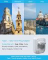 2 Pack European Travel Plug Adapter, VINTAR Foldable International Power Adapter with 2 AC Outlets 3 USB Charging Ports(2 USB C), Type C Power Adaptor to Most Europe Italy Spain France Iceland Germany. 