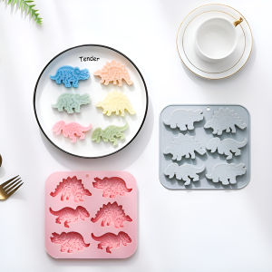 Cake Baking Pan Food Grade Silicone Baking Mold Cute Dinosaur Fossil Modeling Blue High Temperature Resistance