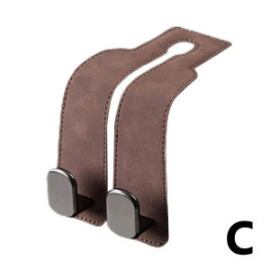 2PCS ตะขอรถหนังนิ่มอเนกประสงค์ ตะขอหัวรถยนต์ ตะขอที่นั่ง ตะขอที่นั่งด้านหลั อุปกรณ์อะไหล่ภายในอัตโนมัติสากล