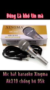Micro Karaoke có dây Xingma Ak-319 chống hú có màng lọc tạp âm cổng 6.5mm dây dài 3 mét