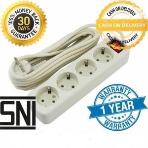 Sunfree Stop Kontak Kabel 5M 4Lubang Colokan