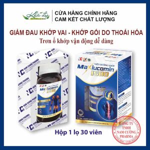 Viên dưỡng khớp MAXLUCOMIN 1500 NCP Hỗ trợ thoái hóa khớp đau mỏi vai gáy đau lưng - hộp 30v
