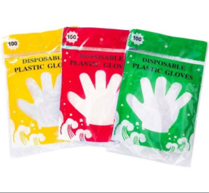 ถูกสุดๆ!!! ถุงมือพลาสติกใส 100 ชิ้น ถุงมือใช้แล้วทิ้ง ถุงมือกันเปื้อน ถุงมืออนามัย ถุงมือใส (BY065)