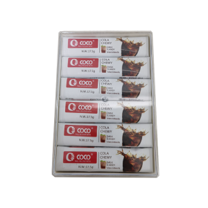 coco fruity chewy milk candy-30 tubes 5pcs candy in a tube-New packaging of the paper box-FOUR flavors grapes strawberry pineapple blueberry cola Snack Sweet Candies Soft Bonbon