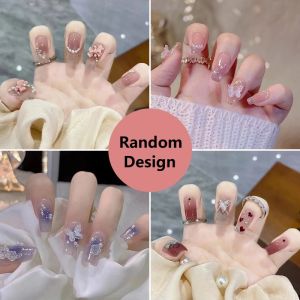 12pcs Beauty Nails Set Fake Nails With Stick Glue High Quality Press On Nail Art Do it Yourself Personalizes Design #3