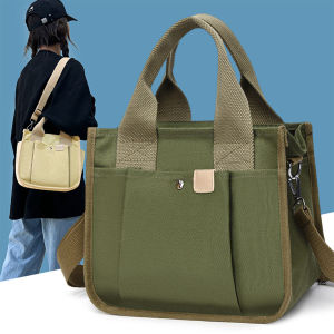 Multi-partition Canvas Bag Womens Handbag Small Tote Bag for Work and Outings