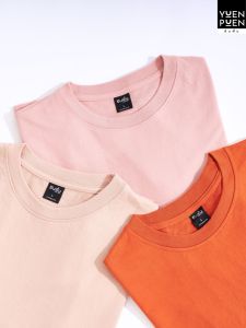 YuenPuen (ซื้อเป็นเซตถูกกว่า) 1 เซต 3 ตัว เสื้อยืดยืนพื้น Oversize สีโรส พิงค์ ชาไทย ไม่ยืด ไม่ย้วย ไม่ต้องรีด ผ้านุ่ม