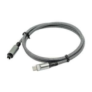 ใยแก้วนำแสงดิจิตอล Kabel Sound USB C ไปยังอุปกรณ์ส่งตัวแปลง SPDIF อะแดปเตอร์สำหรับคอมพิวเตอร์แล็ปท็อป