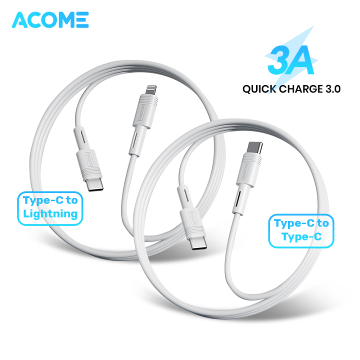 ACOME Kabel Data Type-C to USB-C Type-C to Lightning Data