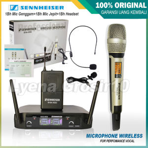 Microphone Wireless Sennheiser SKM 9500/1bh - Genggam + 1bh Mic Jepit + 1bh Headset Mik Werless - UHF Freq, LCD Display