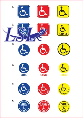 OKU sign sticker OKU car sign OKU Windscreen Sticker 1PCS