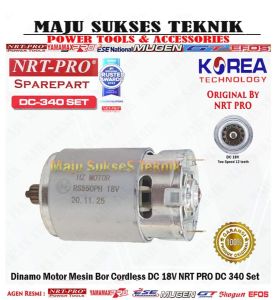 NRT PRO 340 DC Motor Dinamo Mesin Bor Cordless Tangan Baterai Battery18V 18 V 340DC DC340 DC 340 Set