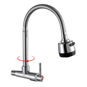 Kitchen Faucet 360° Flexible Pull Sink Faucet with Sprayer 2 Modes Sink Faucet Extender