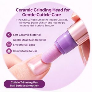 3 In 1 Ceramic Cuticle Oil Pen Nail Nutrition Pen Ceramic Tip Cuticle Care Pen Nail Treatment Nail Care Manicure Tool