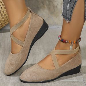 Free Shipping Plus-Size Casual Shoes For Women New Autumn Collection Featuring A Wedge Heel Design Suitable For Work And Leisure