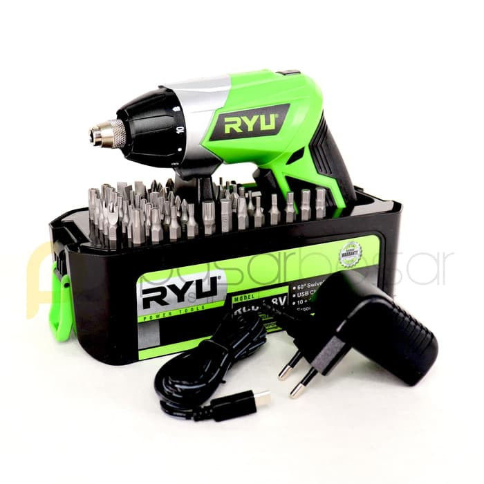 Cordless Screwdriver Volt Ryu Obeng Charger Ryu Obeng