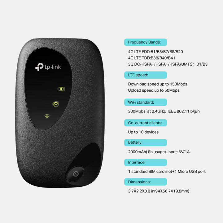 TP-LINK%204G%20LTE%20Portable%20Broadband%20Mobile%20Wifi%20Modem%20Router%20Wireless%20Direct%20Sim%20MiFi%20M7200%20-%20Image%204