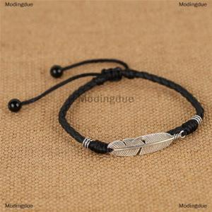 [COD] Modingdue Boho Handmade Man Feather Leather Rope Anklets Barefoot Sandal Beach Jewelry
