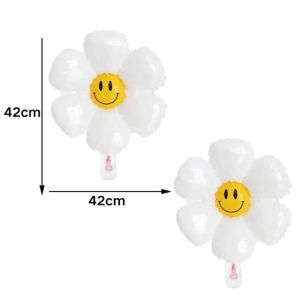 สินค้าพร้อมส่ง ลูกโป่งดอกเดซี่ หน้ายิ้ม ตกแต่งงานเลี้ยงวันเกิด ไม่ต้องประกอบ เป่าง่าย ลูกโป่ง พร็อพถ่ายรูป ตกแต่งงานเลี้ยงวันเกิด 1Pcs