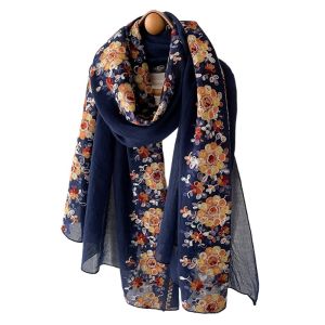 OXO Summer Sun Protection Shawl Beach Scarf Thin Ethnic Style Scarf Fashionable Elegant Cotton and Linen Vietnam Scarf Womens Scarf