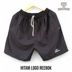 Celana Kolor Pendek Pria Murah Bahan Despo - Sporty & Nyaman Logo Reebok Hitam