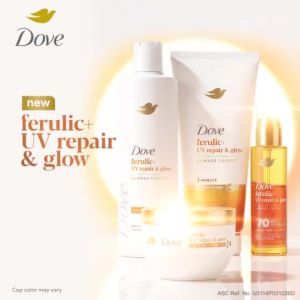 Dove Ferulic+ UV Repair & Glow Bi-Phase Serum+Oil Spray 77ml for UV Damage Protection