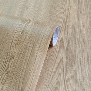 Thickened 3D wood grain wallpaper self adhesive wooden door furniture film waterproof PVC wardrobe cabinet table sticker