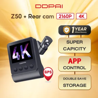 DDPAI Z50 Dash Cam 4K 2160p HD Dual Camera GPS 24 Hours Parking Monitor 140° Dashcam With Rear Camer