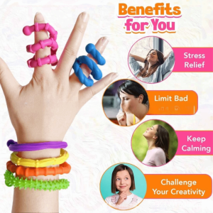 IPIE2 Textured Relaxation Toys Travel Activity Classroom Use Calming Sensory To Focus Helper Student Focus Sensory Sticks Autism Support