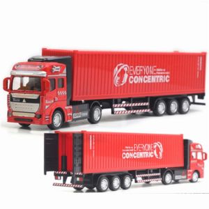 NEXASHOP Wind-Up Diecast Alloy Truck Alloy Transport Pull Back Truck Model Vehicle Container Truck Car Model Toy Children