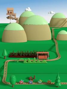 Inertia toy car press face changing with whistle Small train crash resistant cartoon car parent-child interaction