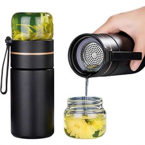 ขวดกรองชา304สแตนเลส450มล.-แก้วกาแฟกระติกน้ำมีฉนวนกันความร้อนและกันรั่วซึมสำหรับชากาแฟร้อนและเย็นของขวัญที่ดีที่สุด
