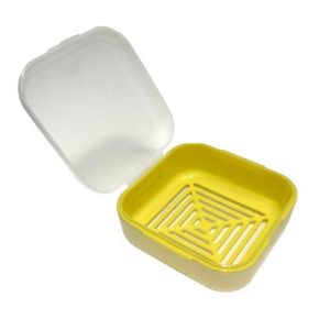 JAYQQ Drainable Design Travel Soap Box Leak-proof Double-layer Soap Case Portable Locking Clasp Soap Holder