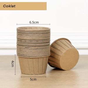 [50 PCS] Cetakan Cupcake Aluminium Foil Loyang Cupcake Tahan Panas/ Cetakan Kue Muffin Cupcake Natal