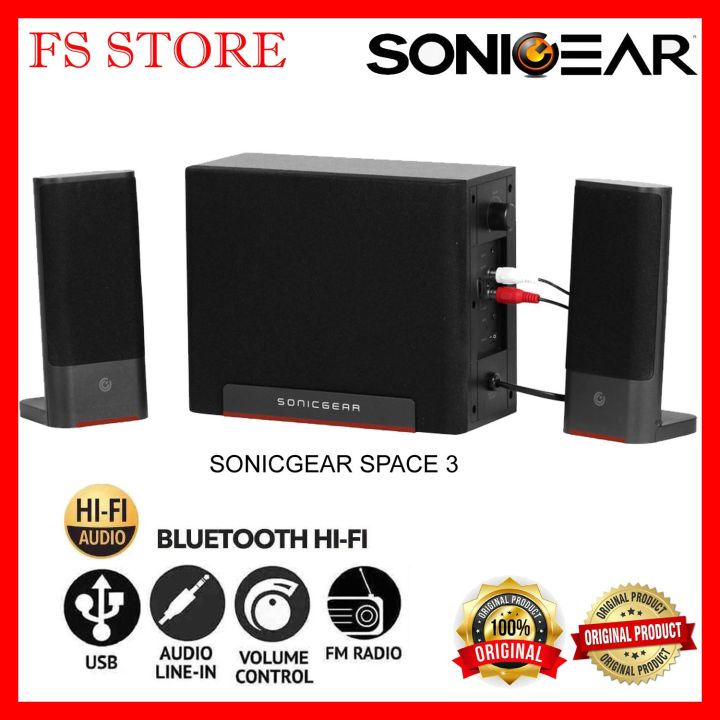 SonicGear Space 3 Hi-Fi Bluetooth Speaker with Pure Rich Sound