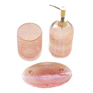 Glass Bathroom Accessories Set Lotion Bottle Liquid Soap Dispenser Mouthwater Cup Holder Soap Box Bathroom Accessories