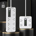 ปลั๊กไฟ 8ช่อง ทางพร้อมพอร์ต USB+PD 3ช่อง ปลั๊กไฟ 8ทาง  ซ็อกเก็ตขยาย USB ซ็อกเก็ตไฟ ปลั๊กไฟ 3 M/5 m/8 m. 